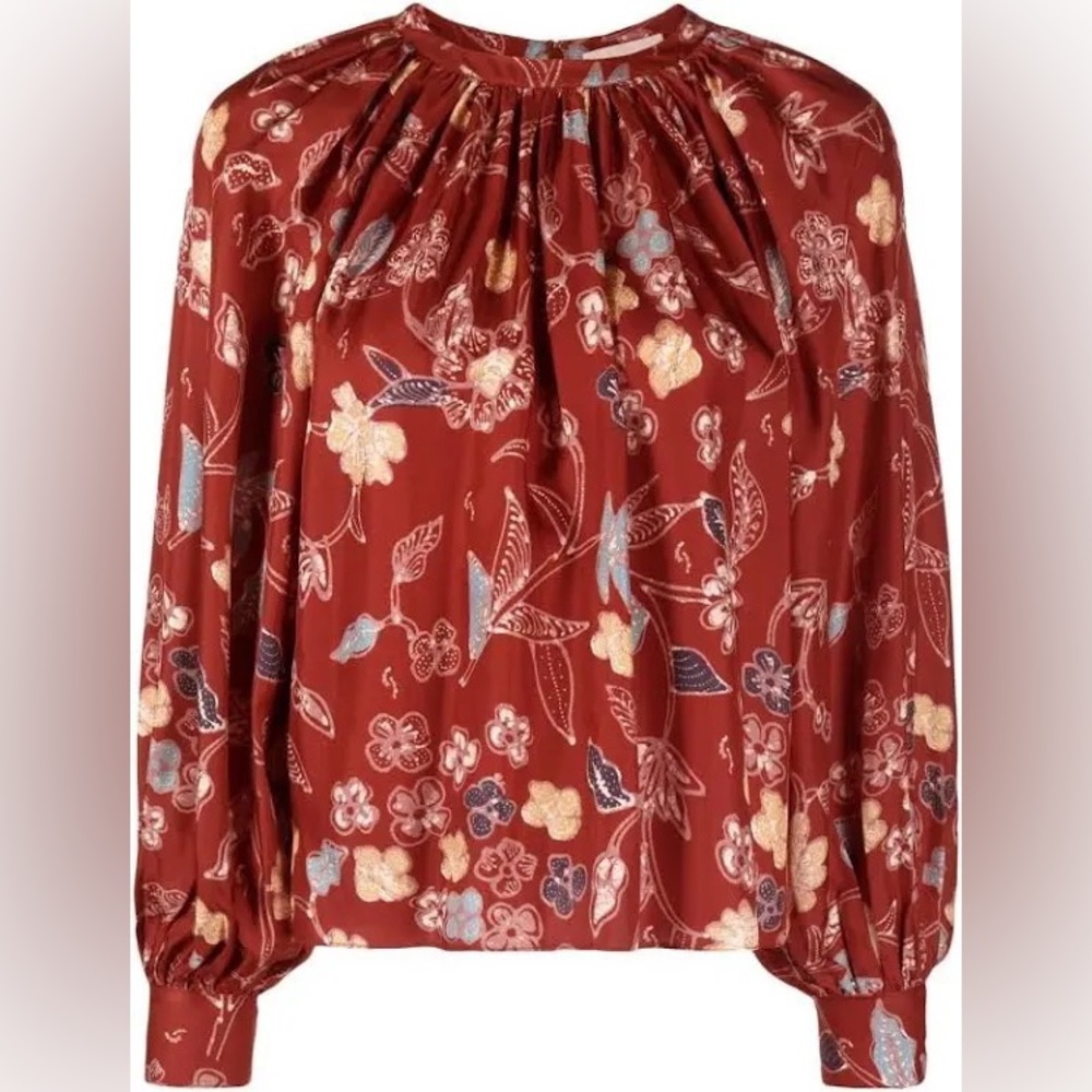 Ulla Johnson floral-print silk blouse